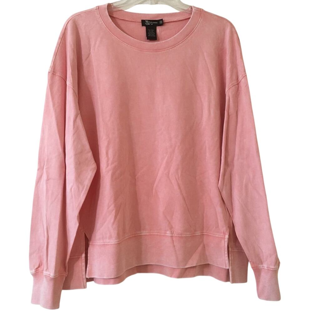 NWT Miss Chievous Medium Drop Long Sleeves Lightweight Faded Pink Sweatshirt